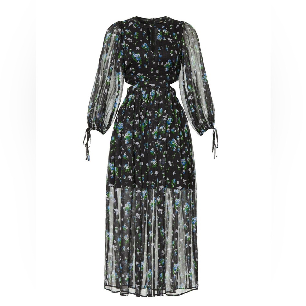 Maje Risof Floral Cutout Maxi Dress - Picture 2 of 16
